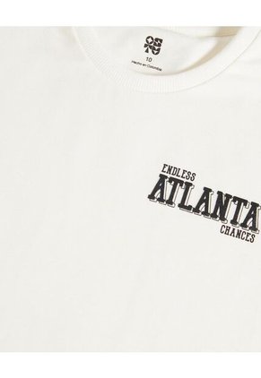 Camiseta Infantil Niño Manga Corta Cuello Redondo Color Crema Marca Ostu #80090252