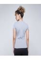 Camiseta Para Mujer Manga Corta Cuello V Color Gris  Marca Ostu #40091888 de Ostu