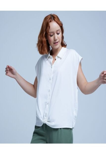 Camisa Para Mujer Manga Sisa Color Blanco Marca Ostu #40010169