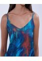 Top Para Mujer Cuello V Color Azul  Marca Ostu #40220359 de Ostu