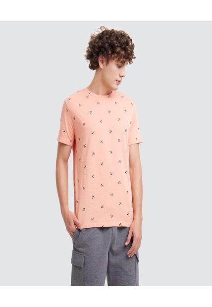 Camiseta Para Hombre Manga Corta Color Rosado  Marca Ostu #60090795
