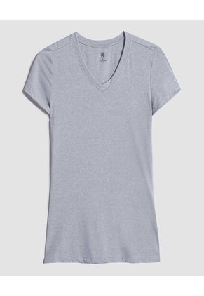 Camiseta Para Mujer Manga Corta Cuello V Color Gris Marca Ostu #40091888