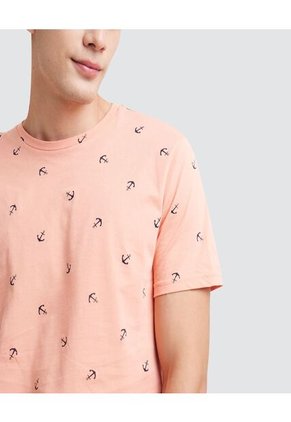 Camiseta Para Hombre Manga Corta Color Rosado  Marca Ostu #60090795