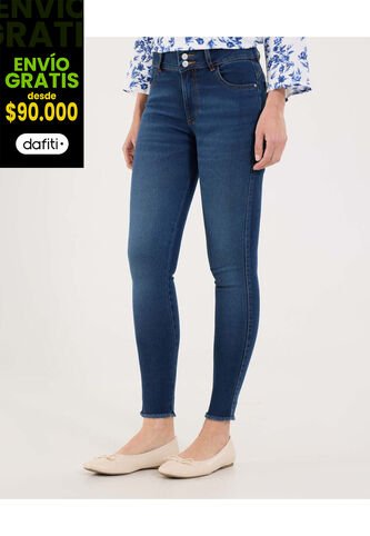 Jean Para Mujer Push Up Color Azul Marca Ostu #40160568 Ostu