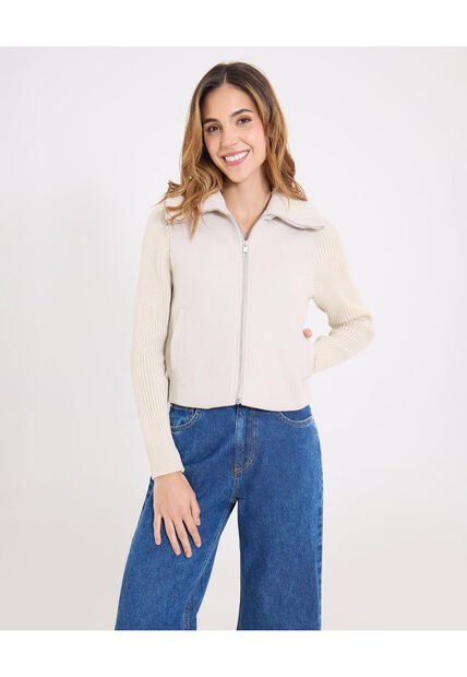 Chaqueta Para Mujer Abrigo Color Crema Marca Ostu #40080247