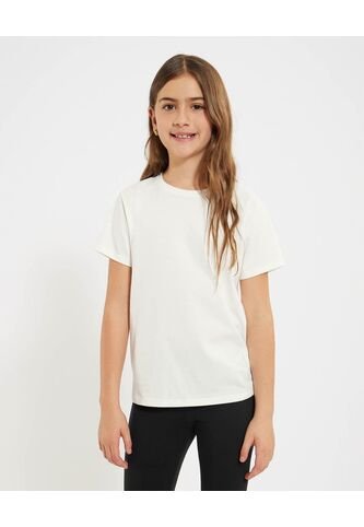 Camiseta Infantil Niña Manga Corta Cuello V Color Blanco Marca Ostu #90090291 Ostu