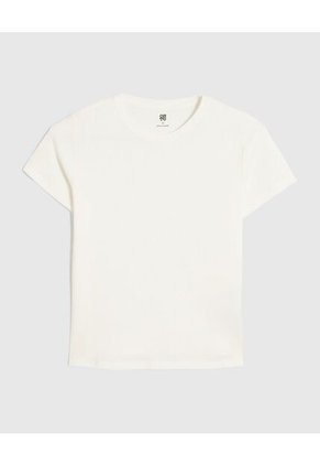 Camiseta Infantil Niña Manga Corta Cuello V Color Blanco Marca Ostu #90090291