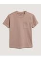 Camiseta Infantil Niño Manga Corta Cuello Redondo Color Beige Marca Ostu #80090318 de Ostu