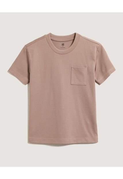 Camiseta Infantil Niño Manga Corta Cuello Redondo Color Beige Marca Ostu #80090318