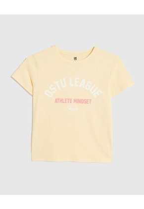 Camiseta Infantil Niña Manga Corta Cuello V Color Blanco Marca Ostu #90090291