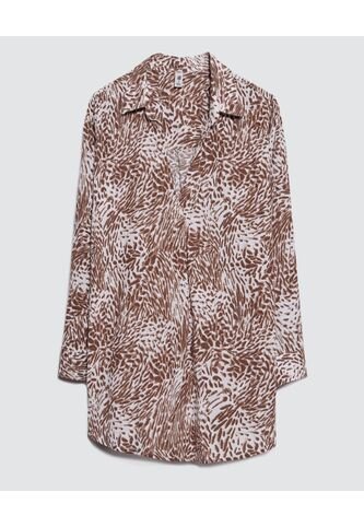 Camisa Para Mujer Manga 3/4 Color Café  Marca Ostu #40010202 Ostu