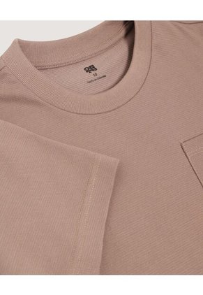 Camiseta Infantil Niño Manga Corta Cuello Redondo Color Beige Marca Ostu #80090318