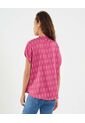 Blusa Para Mujer Manga Corta Color Vino Marca Ostu #40121163 de Ostu