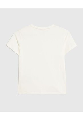 Camiseta Infantil Niña Manga Corta Cuello V Color Blanco Marca Ostu #90090291