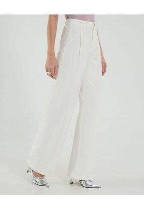 Jean Para Mujer Wide-Leg Minimal Color Crudo Marca Ostu #40160578