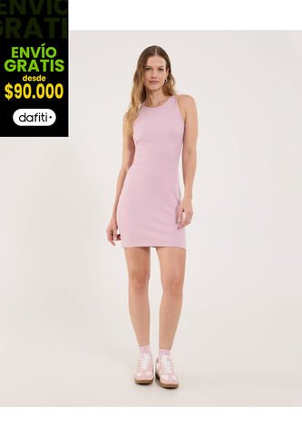 Vestido Para Mujer M/Sisa Corto Color Rosado Marca Ostu #40170317 Ostu