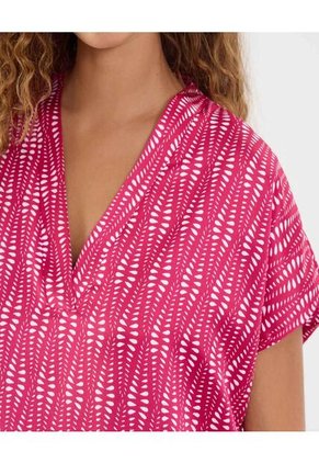 Blusa Para Mujer Manga Corta Color Vino Marca Ostu #40121163