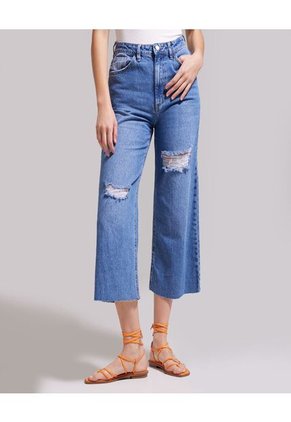 Jean Para Mujer Culotte Color Azul  Marca Ostu #40160331