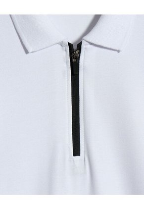 Polo Para Hombre Cuello Tejido Sin Bolsillo Color Blanco Marca Ostu #60110700