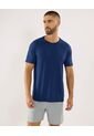 Camiseta Para Hombre Manga Corta Cuello Redondo Color Azul Marca Ostu #60091625 de Ostu