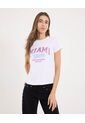 Camiseta Para Mujer Manga Corta Cuello Redondo Color Blanco Marca Ostu #40092612 de Ostu