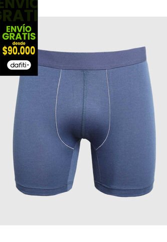 Pantaloncillo Para Hombre Boxer Filete Medio Algodón Color Azul Marca Ostu #60000507 Ostu