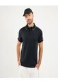 Polo Para Hombre Cuello Tejido Sin Bolsillo Color Negro Marca Ostu #60110757 de Ostu