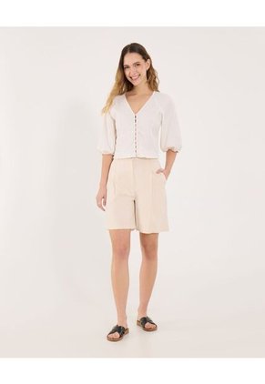 Short Para Mujer Multiusos Plano Color Beige Marca Ostu #40190367