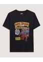 Camiseta  Para Hombre Manga Corta Cuello Redondo Color Negro Marca Ostu #60091921 de Ostu