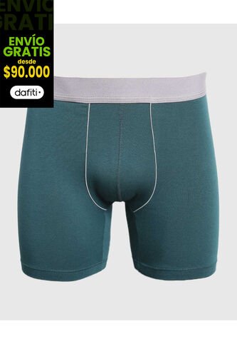 Pantaloncillo Para Hombre Boxer Filete Medio Algodón Color Verde Marca Ostu #60000507 Ostu