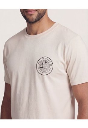 Camiseta Para Hombre Manga Corta Cuello Redondo Color Beige Marca Ostu #60091896