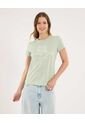 Camiseta Para Mujer Manga Corta Cuello Redondo Color Verde Marca Ostu #40092613 de Ostu
