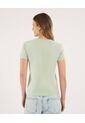 Camiseta Para Mujer Manga Corta Cuello Redondo Color Verde Marca Ostu #40092613 de Ostu
