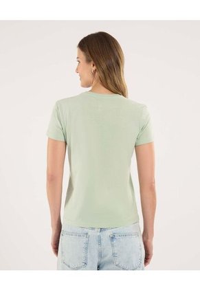 Camiseta Para Mujer Manga Corta Cuello Redondo Color Verde Marca Ostu #40092613
