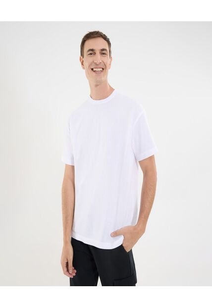 Camiseta Para Hombre Manga Corta Cuello Redondo Color Blanco Marca Ostu #60091700