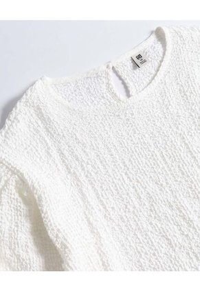 Blusa  Infantil Niña Manga Corta Color Crema Marca Ostu #90120056