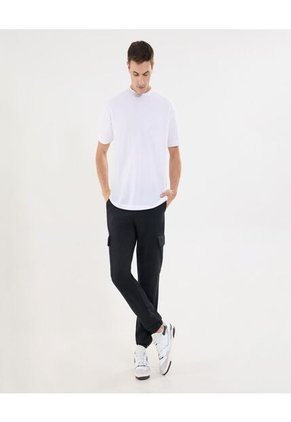 Camiseta Para Hombre Manga Corta Cuello Redondo Color Blanco Marca Ostu #60091700