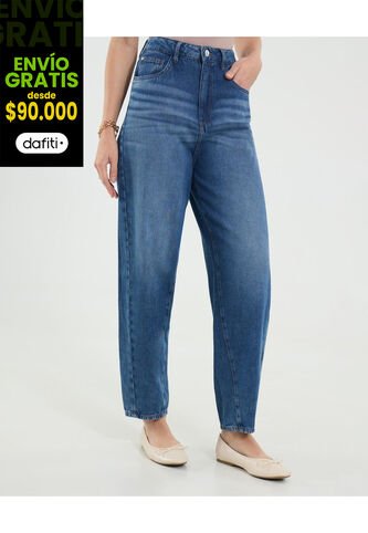 Jean Para Mujer Balloon Color Azul Marca Ostu #40160589 Ostu
