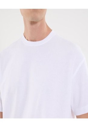 Camiseta Para Hombre Manga Corta Cuello Redondo Color Blanco Marca Ostu #60091700