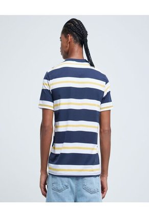 Camiseta Para Hombre Manga Corta Color Azul Medio Marca Ostu #60091176