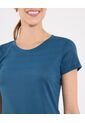 Camiseta Para Mujer Manga Corta Cuello Redondo Color Azul Marca Ostu #40092652 de Ostu