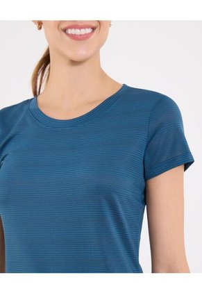 Camiseta Para Mujer Manga Corta Cuello Redondo Color Azul Marca Ostu #40092652