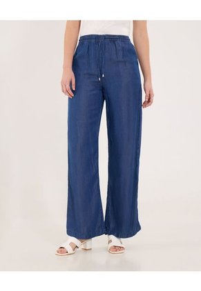 Jean Para Mujer Wide-Leg Fluido Color Azul  Marca Ostu #40160484