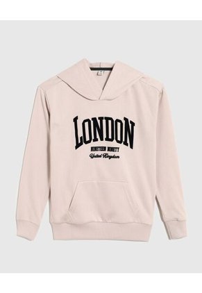 Buzo Infantil Niño Hoodie Color Beige Marca Ostu #80060177