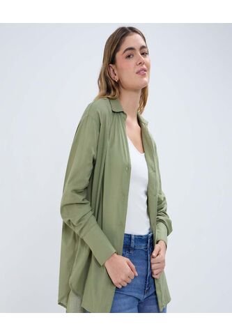 Blusa Para Mujer Manga Larga Color Verde  Marca Ostu #40120955 Ostu