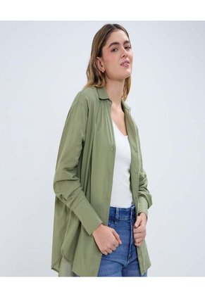 Blusa Para Mujer Manga Larga Color Verde Marca Ostu #40120955