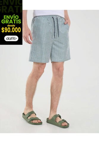 Ropa De Playa Para Hombre Pantaloneta De Baño Corta Color Azul Marca Ostu #60270050 Ostu