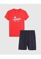 Pijama Infantil Niño M/C P/L Color Rojo Marca Ostu #80040102 de Ostu