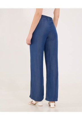 Jean Para Mujer Wide-Leg Fluido Color Azul  Marca Ostu #40160484