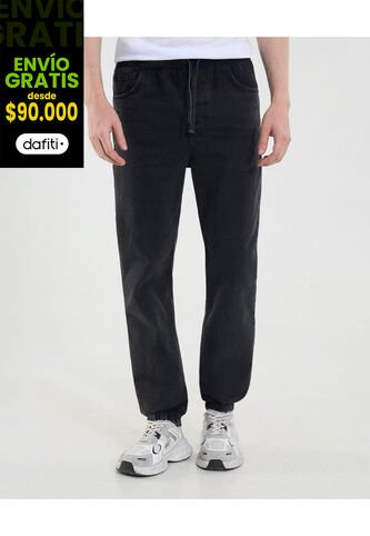 Jean Para Hombre Jogger Color Negro Marca Ostu #60160436 Ostu